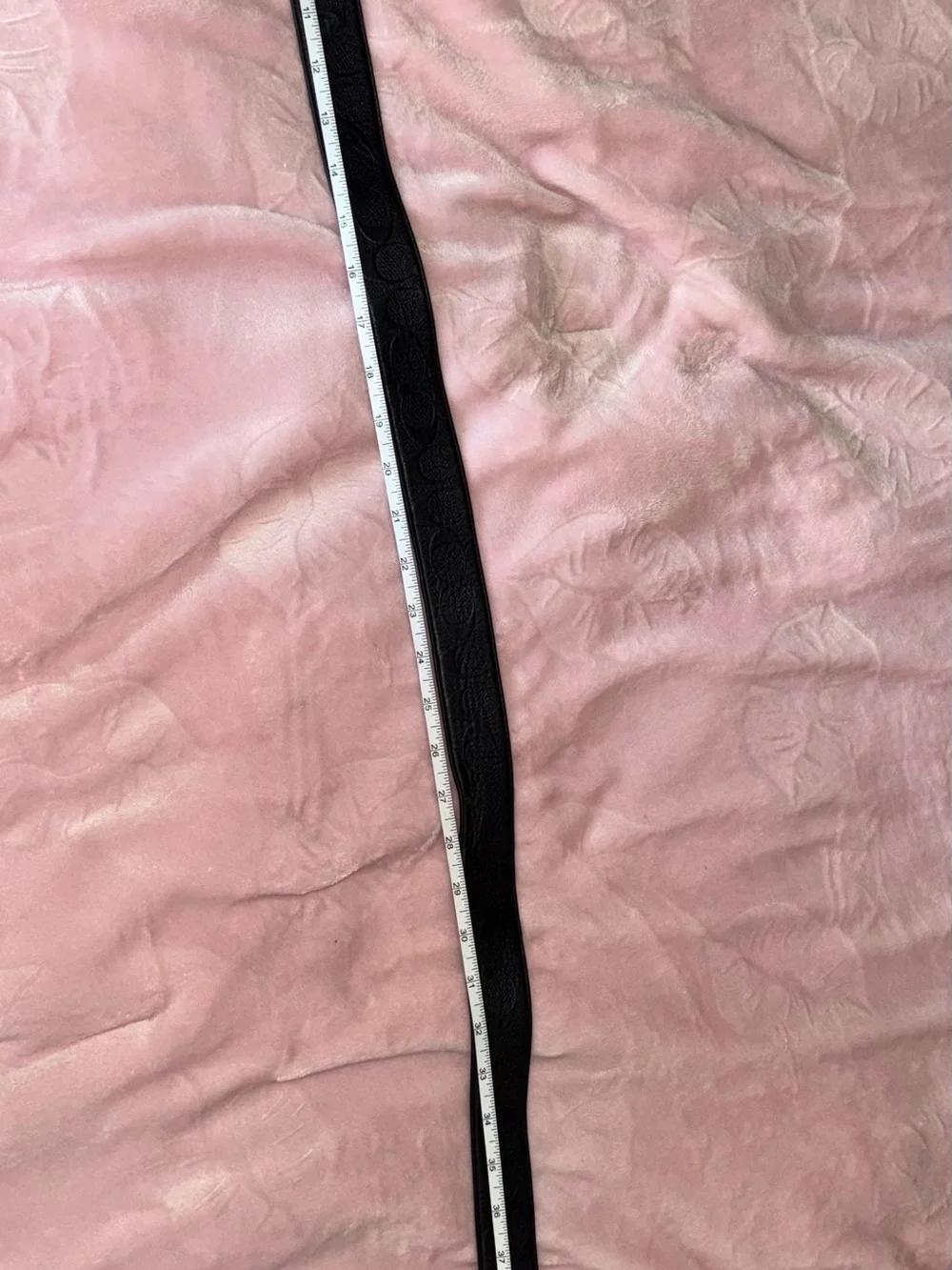 Coach Black Embossed Leather Women's Belt